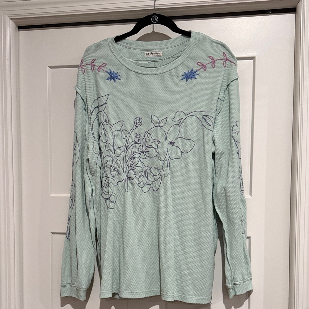 We The Free Textured Knit Top in Mint